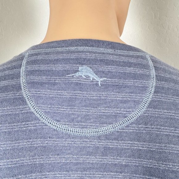 Tommy Bahama Reversible Striped Henley L/S Shirt Size M - Picture 9 of 14